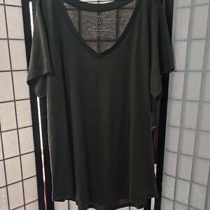Torrid Women's Olive V-Neck Top